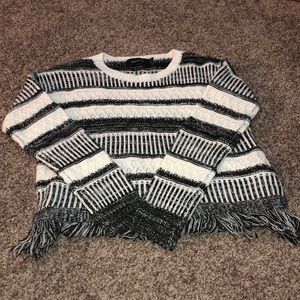 Black and white mink pink sweater